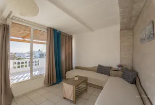 windowed room with terrace