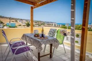 large terrace with sea view