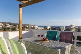 Breakfast in the panoramic terrace overlooking the sea