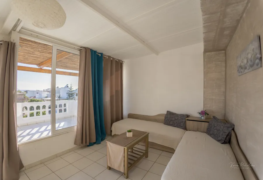 windowed room with terrace
